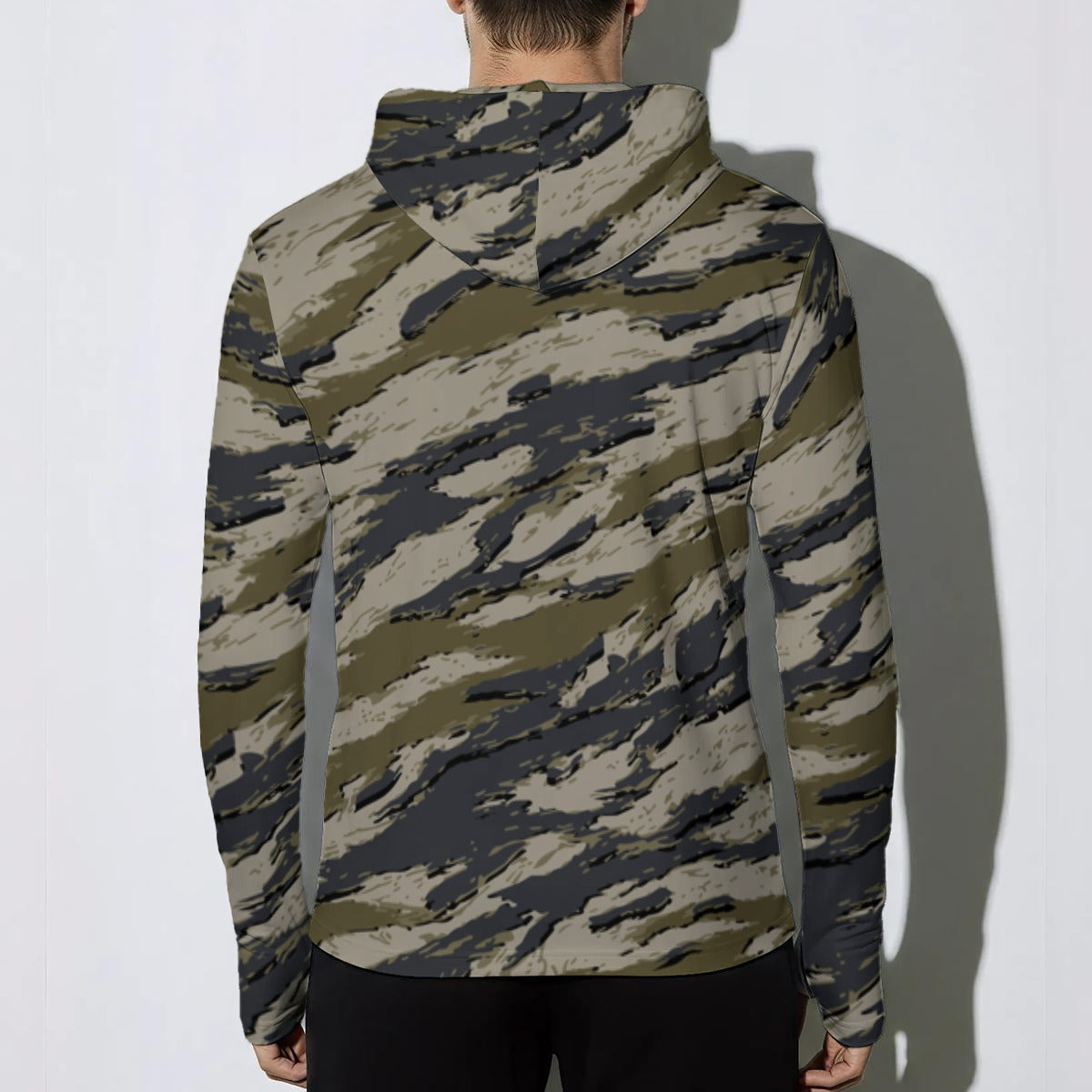 All-Over Print Men's Sunscreen Sports Hoodie With Thumb Holes