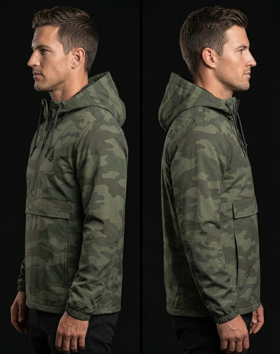 NEED SAMPLING Defender Anorak Jacket Forest Camo
